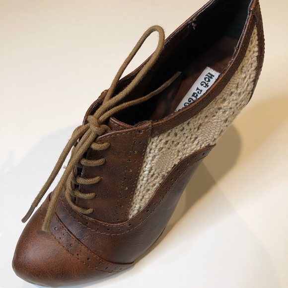 Not Rated Crochet Oxford Pump Bootie - Picture 6 of 8